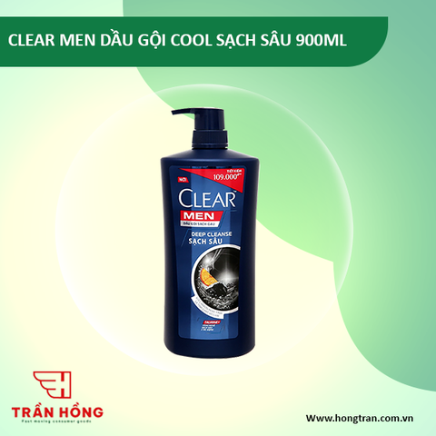 DẦU GỘI CLEAR MEN DEEP CLEANSE SẠCH SÂU 900ML x 8 CHAI