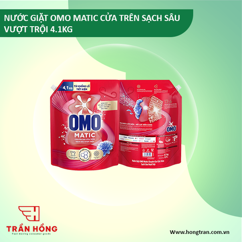 NƯỚC GIẶT OMO MATIC CỬA TRÊN SẠCH SÂU VƯỢT TRỘI 4.1KG x 4 TÚI (ĐỎ)