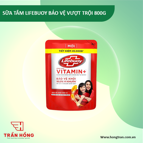 SỮA TẮM LIFEBUOY BẢO VỆ VƯỢT TRỘI 800G/12TUI