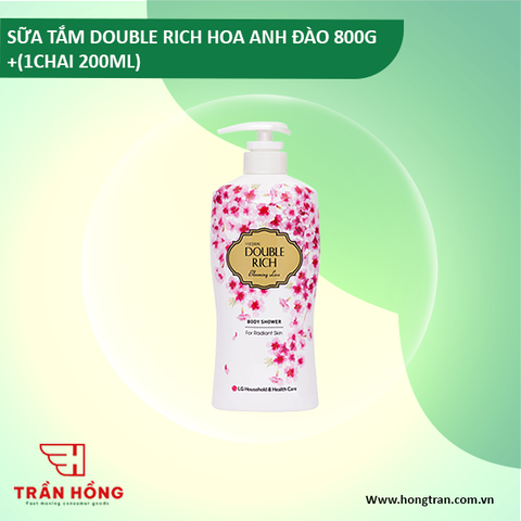SỮA TẮM DOUBLE RICH HOA ANH ĐÀO 800G +(1CHAI 200ML) X 12 BỘ