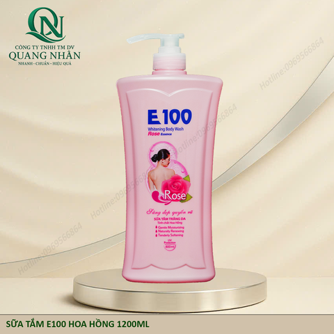 SỮA TẮM E100 HOA HỒNG 1200ML