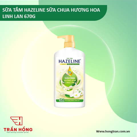 SỮA TẮM HAZELINE SỮA CHUA HƯƠNG HOA LINH LAN 670G X 12 CHAI