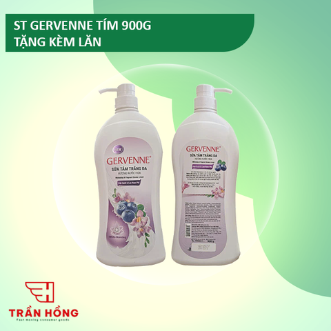SỮA TẮM GERVENNE TÍM 900G TẶNG KÈM LĂN x 12 BỘ