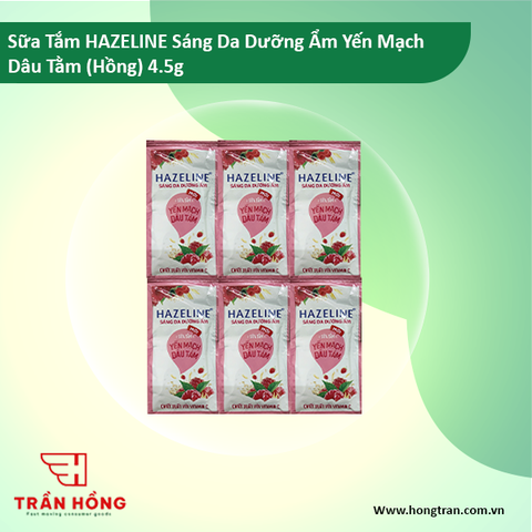 Sữa Tắm HAZELINE S.Da D.Ẩm Y.Mạch D.Tằm (Hồng) 4.5gx12/84Dây