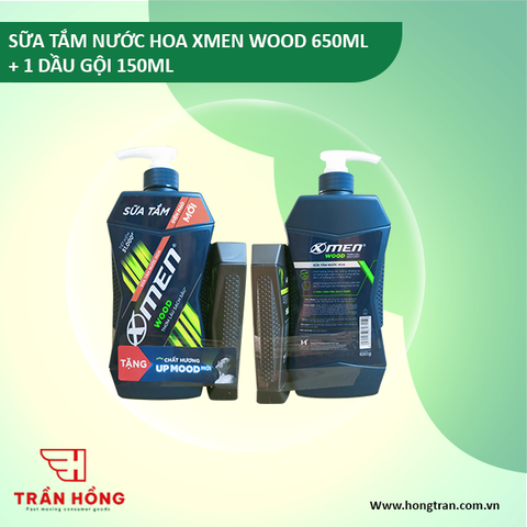 SỮA TẮM NƯỚC HOA XMEN WOOD 650ML+1 DẦU GỘI 150ML x 7 BỘ