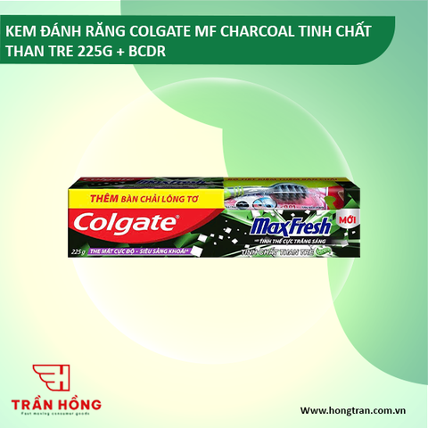 KEM ĐÁNH RĂNG COLGATE MF CHARCOAL TINH CHẤT THAN TRE 225G + BCDR) X 36bộ