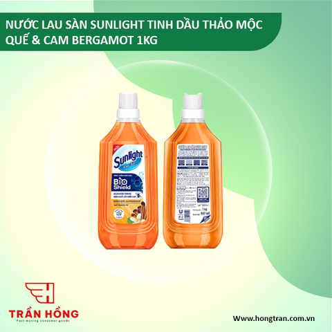 NƯỚC LAU SÀN SUNLIGHT TINH DẦU THẢO MỘC QUẾ & CAM BERGAMOT 1KG x 12 chai