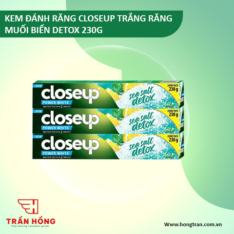 KEM ĐÁNH RĂNG CLOSEUP TRANG RANG MUOI BIEN DETOX 230G x 36 ống