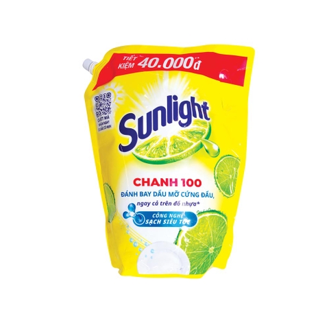 NƯỚC RỬA CHÉN SUNLIGHT HƯƠNG CHANH 3.5KG x 4 TÚI
