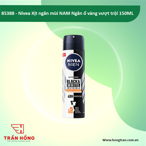 85388 Nivea Xịt ngăn mùi NAM Ngăn ố vàng vượt trội 150ML X 24 CHAI