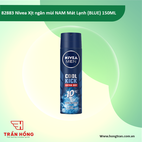 82883 Nivea Xịt ngăn mùi NAM Mát Lạnh (BLUE) 150ML X 24 CHAI