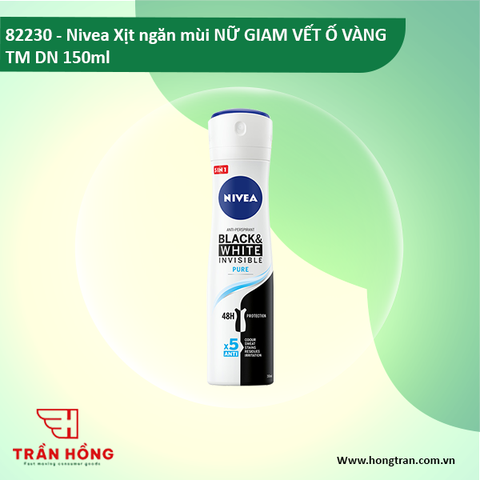 82230 Nivea Xịt ngăn mùi NỮ GIAM VẾT Ố VÀNG TM DN 150ml