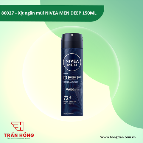 80027 Xịt ngăn mùi NIVEA MEN DEEP 150ML x 12 CHAI