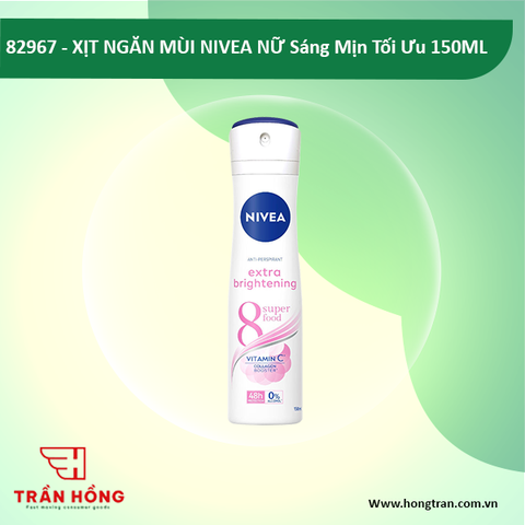 82967 Xịt ngăn mùi NIVEA Sáng Mịn Tối Ưu 150ML x 12 CHAI