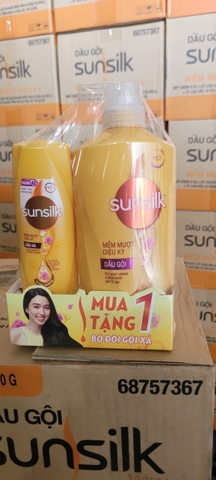 DẦU GỘI SUNSILK MỀM MƯỢT DIỆU KỲ 650G + DX 140G) x 8 bộ