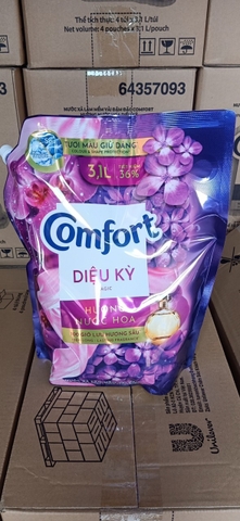 NƯỚC XẢ VẢI COMFORT HUONG NUOC HOA THIÊN NHIÊN DIỆU KỲ 3.1L x 4 Túi