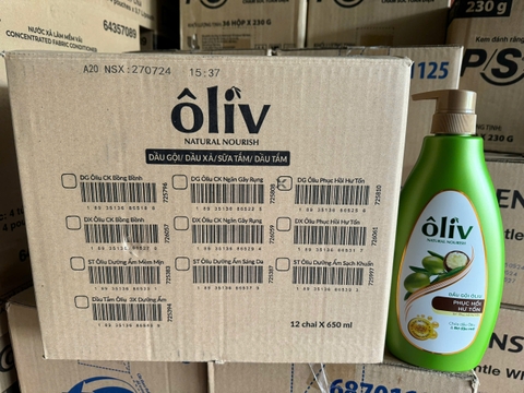 DẦU GỘI ÔLIV PHỤC HỒI HƯ TỔN 650ML x 12 CHAI