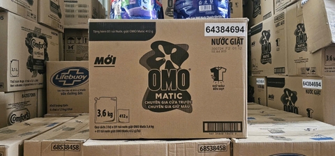 NƯỚC GIẶT OMO CỬA TRƯỚC GIỮ MÀU 3.6KG (1+1 OMO SẠCH BẨN 412G) x 3 BỘ ( NEW )