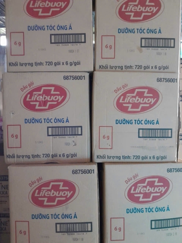 DẦU GỘI LIFEBUOY DƯỠNG TÓC ÓNG Ả 6G x 12gói x 84dây