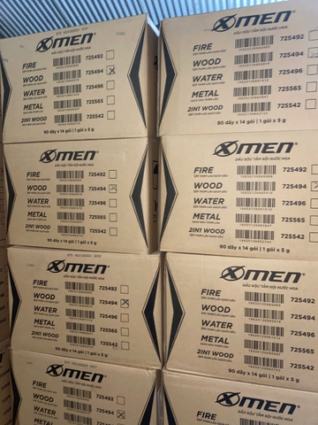 DẦU GỘI NƯỚC HOA XMEN 2IN1 WOOD 5G x 12 +2 GÓI / 90DÂY