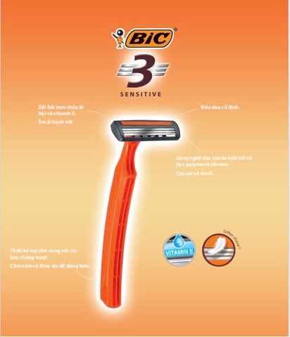 DAO CẠO BIC 3 LƯỠI 4+2 * 20 GÓI