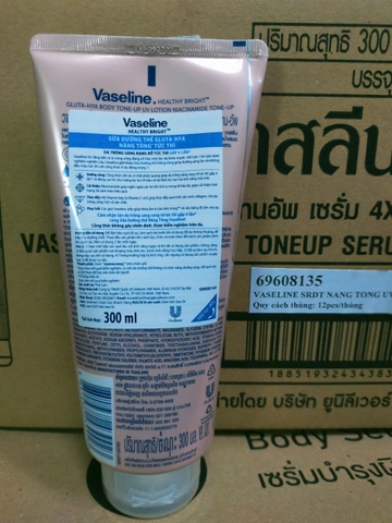 Sữa Dưỡng Thể VASELINE Gluta-Hya Tone Up 4X 300ml x 12tuýp