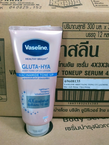 Sữa Dưỡng Thể VASELINE Gluta-Hya Tone Up 4X 300ml x 12tuýp