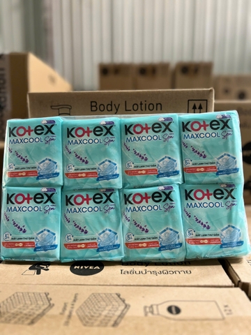BĂNG VỆ SINH KOTEX CÁNH MỎNG THẢO DƯỢC COOL -23CM x 48 gói