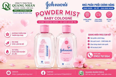Nước hoa johnson baby 50ml màu hồng x 36 chai/Thùng