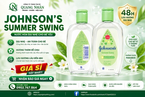 Nước hoa johnson baby 125ml màu xanh lá x 24 chai/Thùng