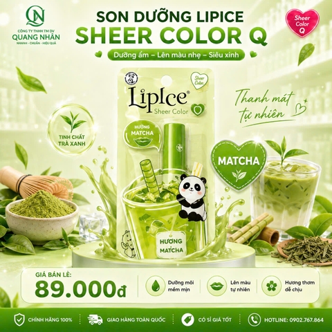 Son Dưỡng Môi LIPICE SHEER COLOR Q MATCHA 2.4 G X 40 CÂY