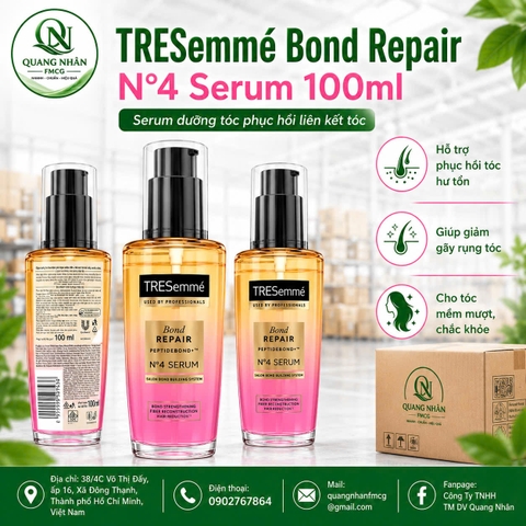 No.4 SERUM DƯỠNG TÓC TRESEMME BOND REPAIR 100mlx 6 chai