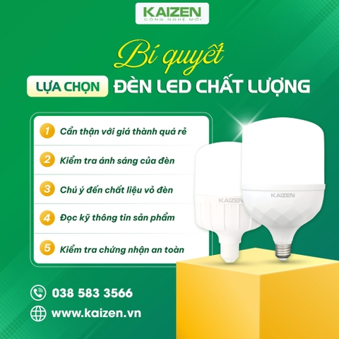 Bí Quyết Lựa Chọn Đèn LED Chất Lượng, An Toàn Và Bền Bỉ Cho Mọi Gia Đình