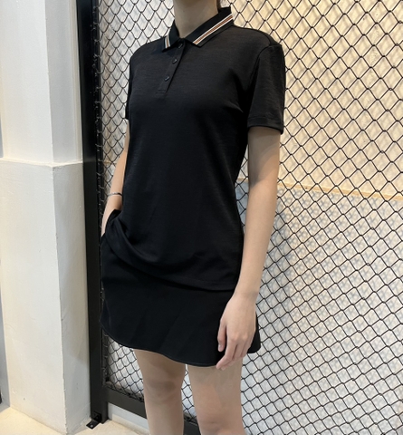 Áo Polo cộc tay nữ Mountia striped neck