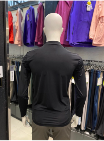 Áo thun dài tay cổ 3p nam Mountia