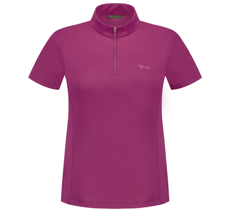 Áo thun cộc tay nữ Mountia cổ zip