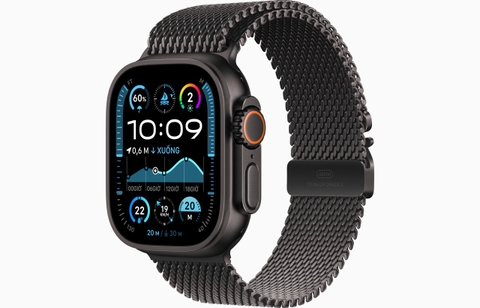 Apple Watch Ultra 2 2024 (GPS + Cellular) 49mm Black Titanium Case with Titanium Milanese Loop Mới - Apple Chính Hãng