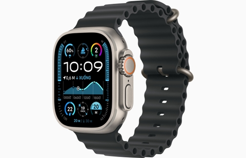 Apple Watch Ultra 2 2024 (GPS + Cellular) 49mm Natural Titanium Case with Ocean Band Mới - Apple Chính Hãng