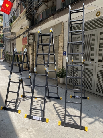 Thang nhôm phù hợp cho thợ điện lạnh, lắp đặt điều hòa