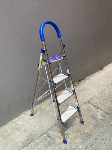 Thang ghế gia đình NiNDA loại 4 bậc, khung inox chắc chắn