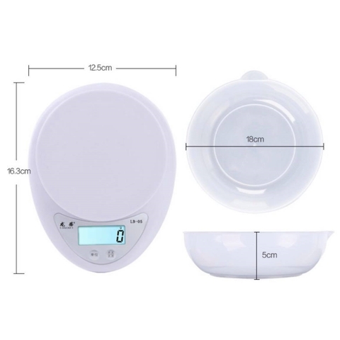 Cân điện tử nhà bếp B05 tải 5kg/1g
