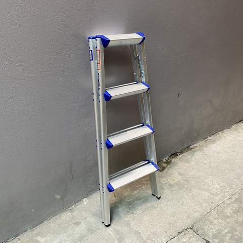 Thang ghế chữ A NiNDA ND-R04 loại 4 bậc, chất liệu nhôm cao cấp