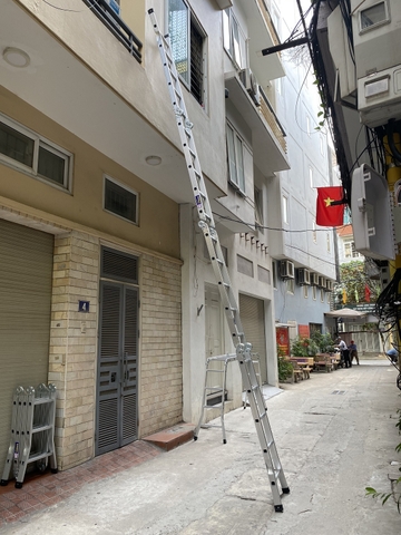 Thang nhôm Ninda ND-405 gấp chữ M, cao 5m7