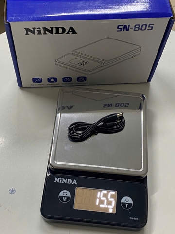 Cân tiểu ly nhà bếp chống nước NINDA SN805 tải 5kg/0,5g độ chính xác cao dùng cho nhà bếp, gia đình, quán ăn