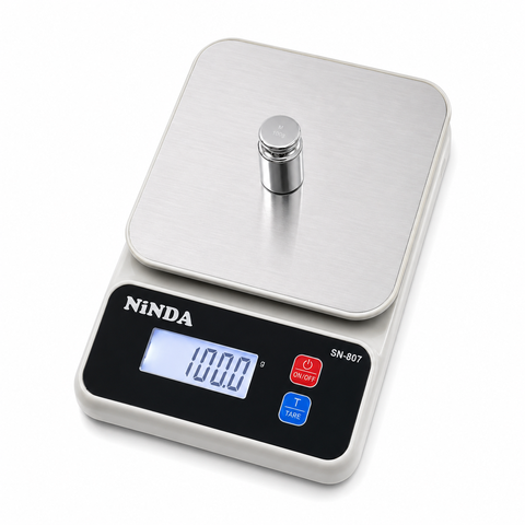 Cân tiểu ly nhà bếp chống nước NINDA SN807 cao cấp tải 5kg/0,5g độ chính xác cao dùng cho nhà bếp, gia đình, quán ăn