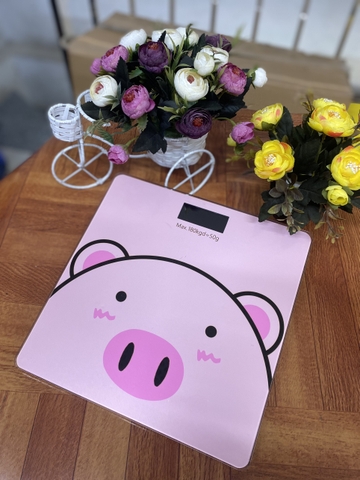 Cân sức khỏe điện tử heo hồng