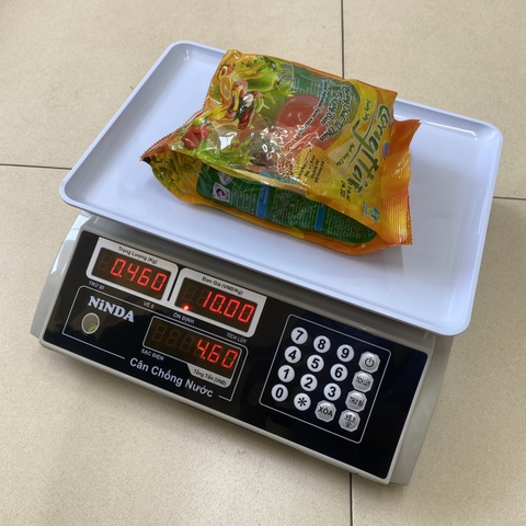 Cân điện tử tính tiền NiNDA SN863 chống nước tải 30kg/5g, cân thủy hải sản, thực phẩm đông lạnh