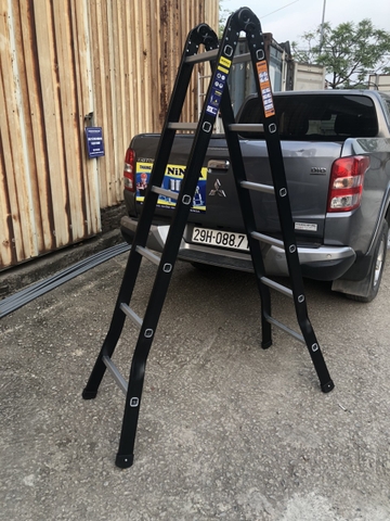 Thang nhôm NiNDA B300 khóa tự động cao chữ A 3m, duỗi thẳng 6m