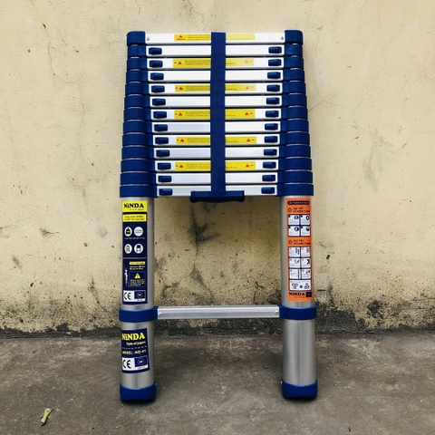 Thang nhôm rút gọn NiNDA NK-41 đai xanh cao 4m1