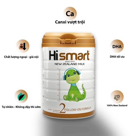 Sữa bột cho bé Hismart số 2 (6 – 12 tháng tuổi)